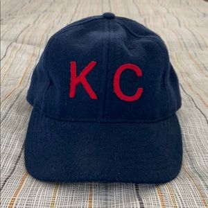 Navy and red wool KC Baldwin hat